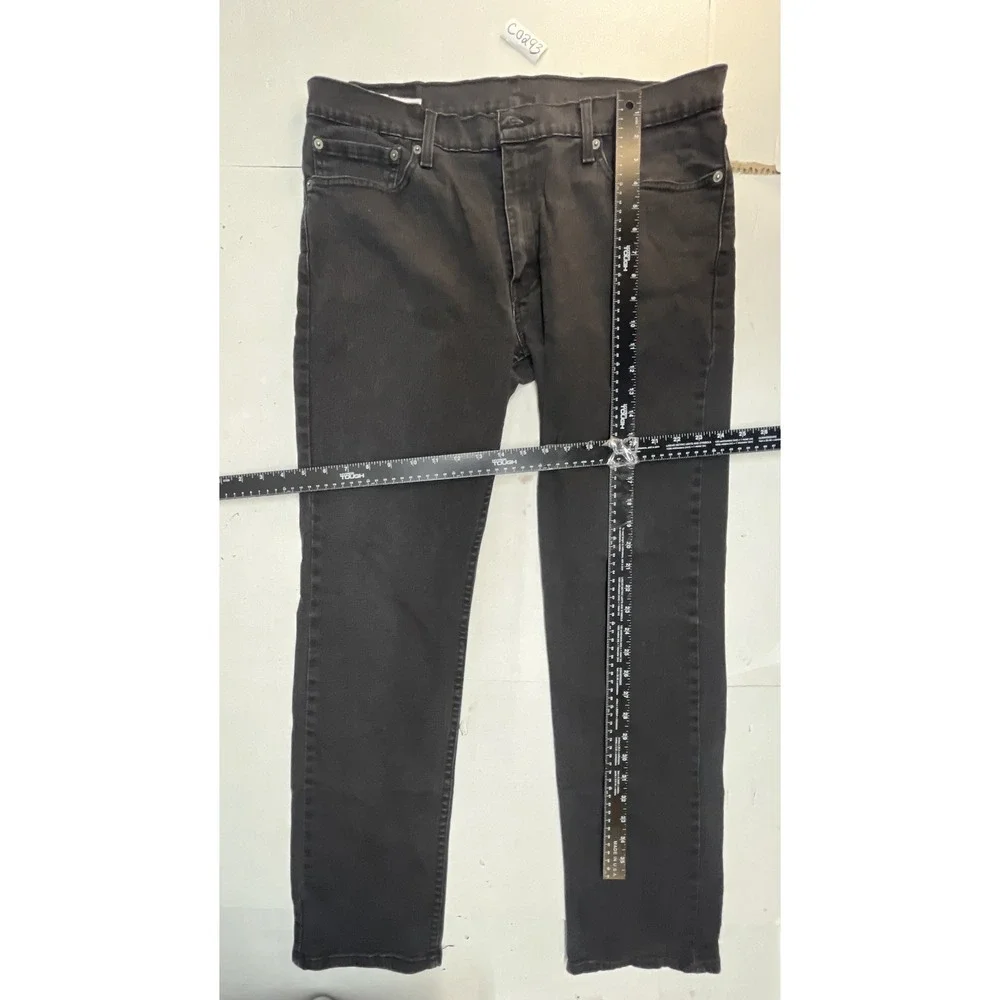 Levis 511 Slim Fit Jeans Mens 35x31 Faded Black WaterLess Stretch Denim C0293